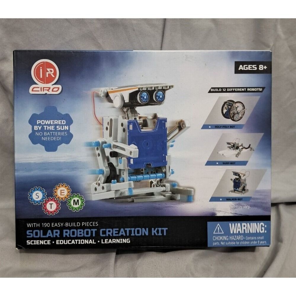 Discovery Kids Mindblown STEM 12-in-1 Solar Robot Creation 190-Piece Kit Ciro